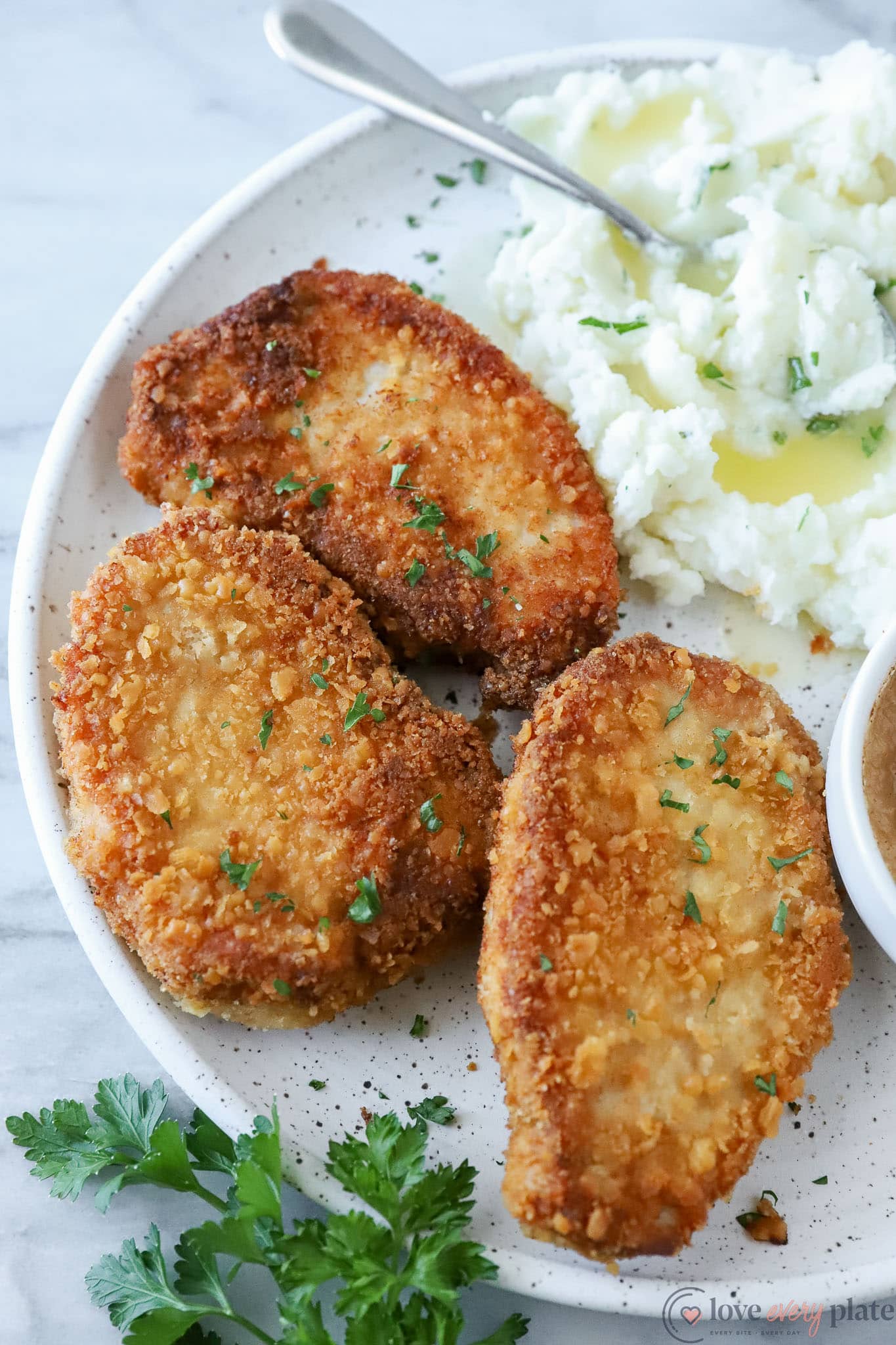 Crispy Breaded Pork Chops • Love Every Plate