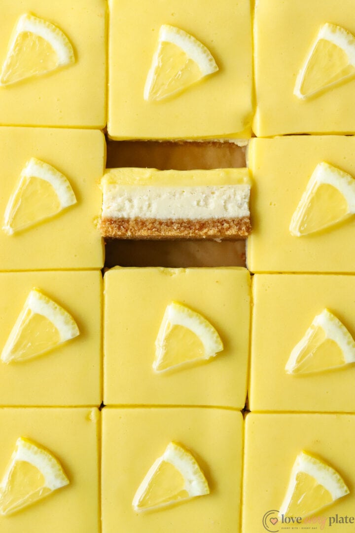 slices of lemon curd cheesecake