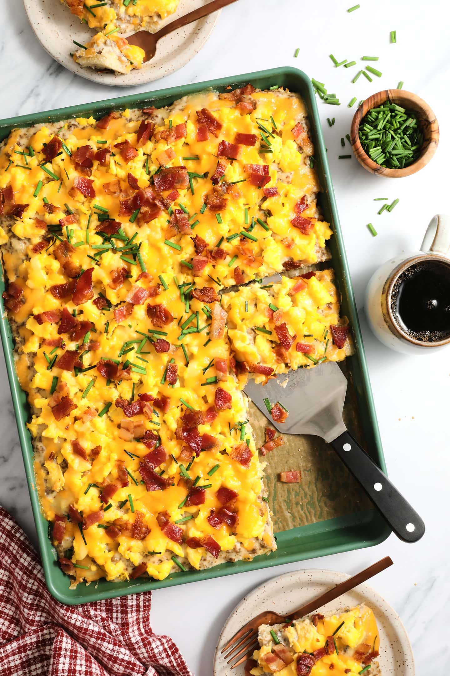 Sheet Pan Breakfast Pizza • Love Every Plate